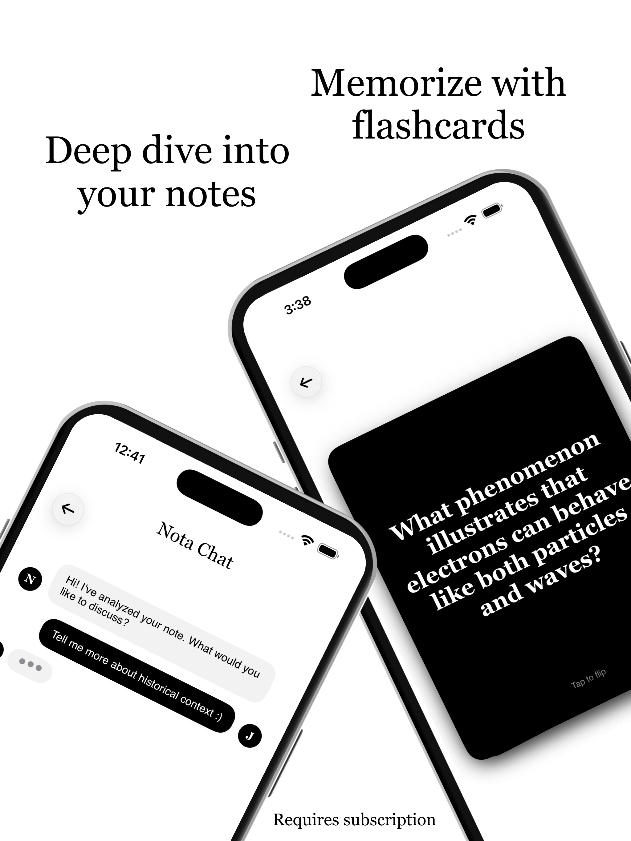 Nota Chat and Flashcards